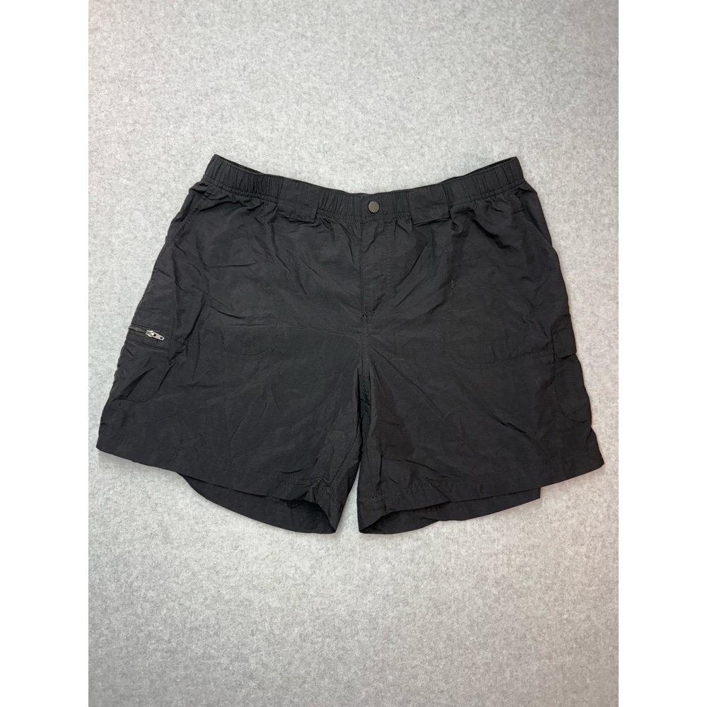 Columbia Shorts Large Black Elastic‎ Waistband Outdoor Utility
